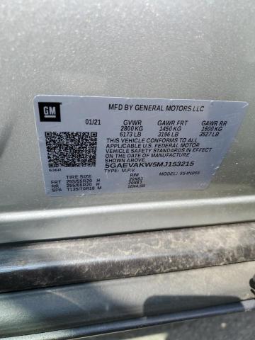 5GAEVAKW5MJ153215 - 2021 BUICK ENCLAVE ESSENCE 银色 照片 13