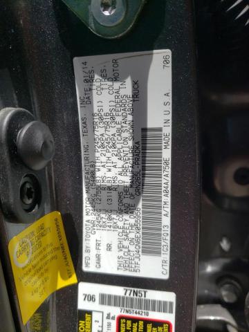 5TFJU4GN6EX055956 - 2014 TOYOTA TACOMA DOUBLE CAB PRERUNNER GRAY photo 12