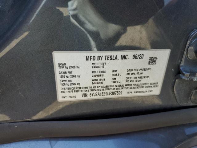 5YJSA1E29LF397509 - 2020 TESLA MODEL S Graphit Foto 12