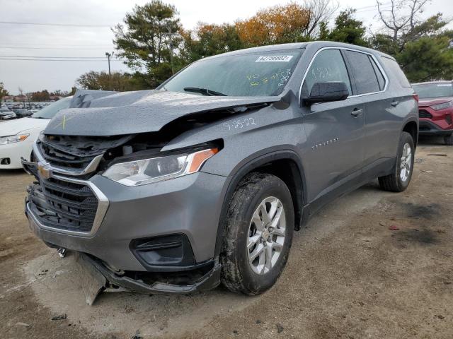 1GNEVFKW3MJ242008 - 2021 CHEVROLET TRAVERSE LS GRAY photo 2