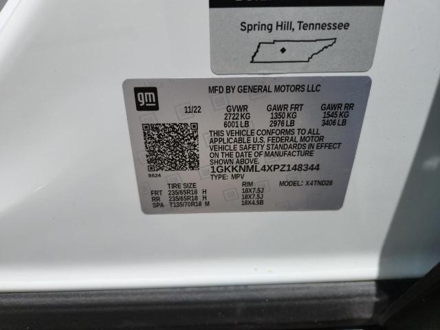 1GKKNML4XPZ148344 - 2023 GMC ACADIA SLT Blanco foto 14