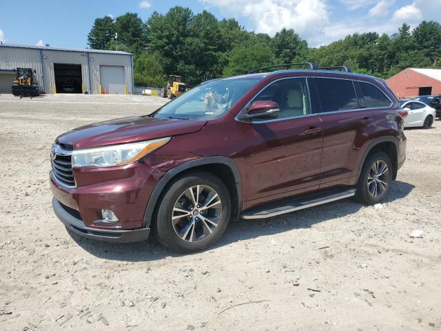 5TDJKRFH7GS356324 - 2016 TOYOTA HIGHLANDER XLE ბურგუნდია ფოტო 1