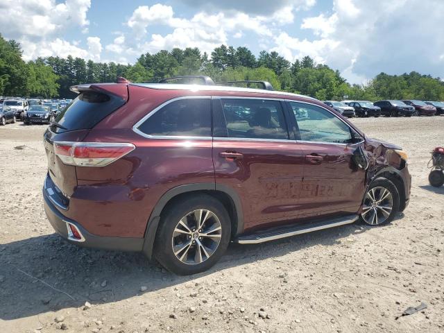 5TDJKRFH7GS356324 - 2016 TOYOTA HIGHLANDER XLE ბურგუნდია ფოტო 3