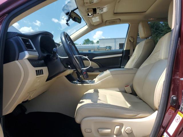 5TDJKRFH7GS356324 - 2016 TOYOTA HIGHLANDER XLE ბურგუნდია ფოტო 7