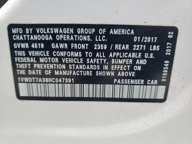 1VWDT7A38HC047391 - 2017 VOLKSWAGEN PASSAT R-LINE Boz foto 12