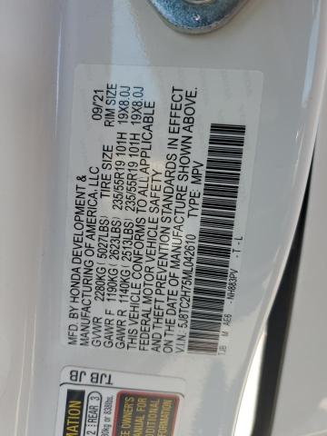 5J8TC2H75ML042610 - 2021 ACURA RDX ADVANCE Ağ foto 14