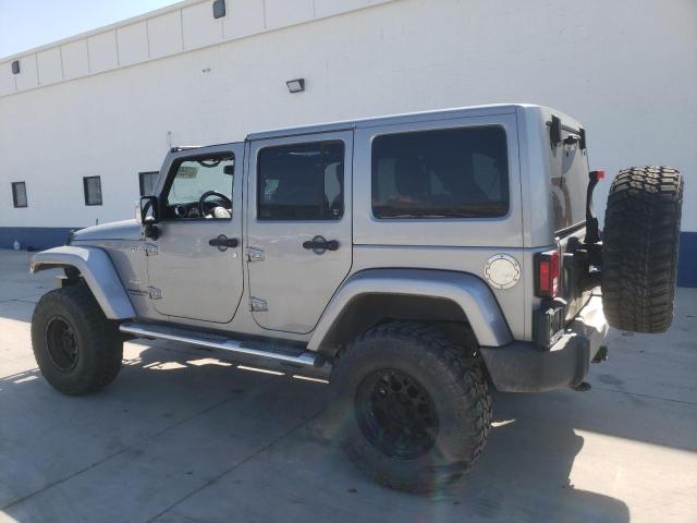 1C4HJWEG9EL130518 - 2014 JEEP WRANGLER U SAHARA SILVER photo 2