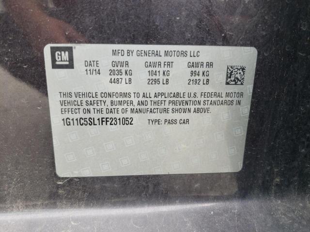 1G11C5SL1FF231052 - 2015 CHEVROLET MALIBU 1LT 黑色 照片 12