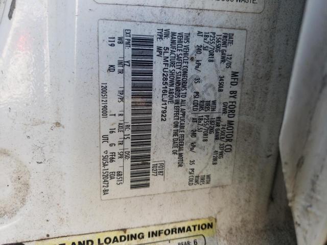 5LMFU28516LJ17922 - 2006 LINCOLN NAVIGATOR 白色 照片 10