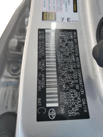 JTDKARFP1K3119370 - 2019 TOYOTA PRIUS PRIM 银色 照片 12