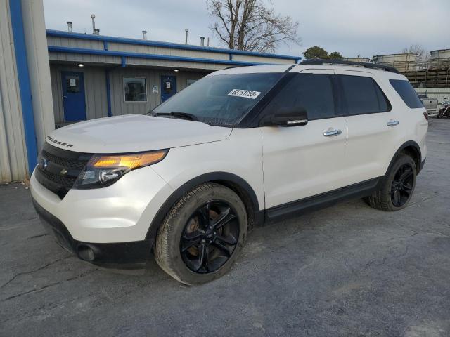 1FM5K8GT6EGA73950 - 2014 FORD EXPLORER SPORT WHITE photo 1