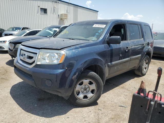 5FNYF3H23BB010972 - 2011 HONDA PILOT LX BLUE photo 1