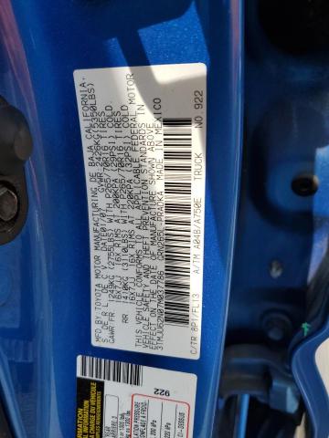 3TMJU62N07M037786 - 2007 TOYOTA TACOMA DOUBLE CAB PRERUNNER BLUE photo 12
