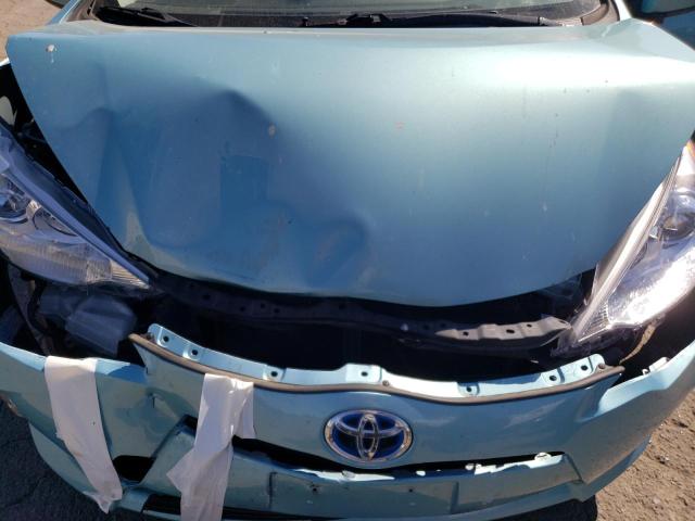 JTDKDTB30D1034980 - 2013 TOYOTA PRIUS C Бірюзовий фото 11