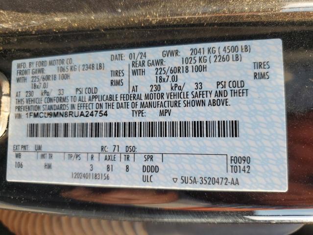 1FMCU9MN8RUA24754 - 2024 FORD ESCAPE ST LINE BLACK photo 14