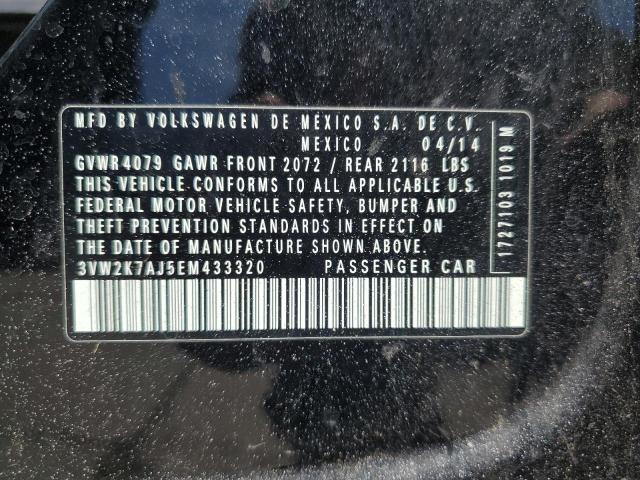 3VW2K7AJ5EM433320 - 2014 VOLKSWAGEN JETTA BASE BLACK photo 13