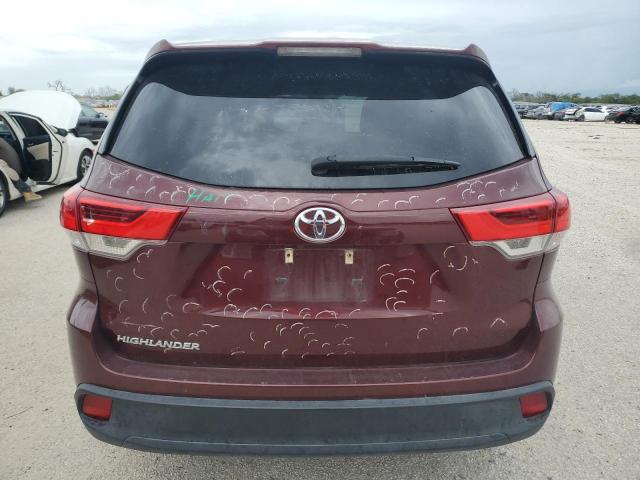 5TDZZRFHXHS221550 - 2017 TOYOTA HIGHLANDER LE BURGUNDY photo 6