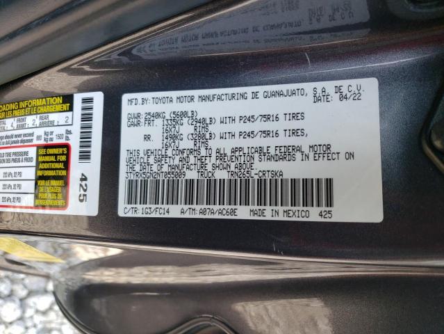 3TYRX5GN2NT055009 - 2022 TOYOTA TACOMA ACCESS CAB Сұр фото 12