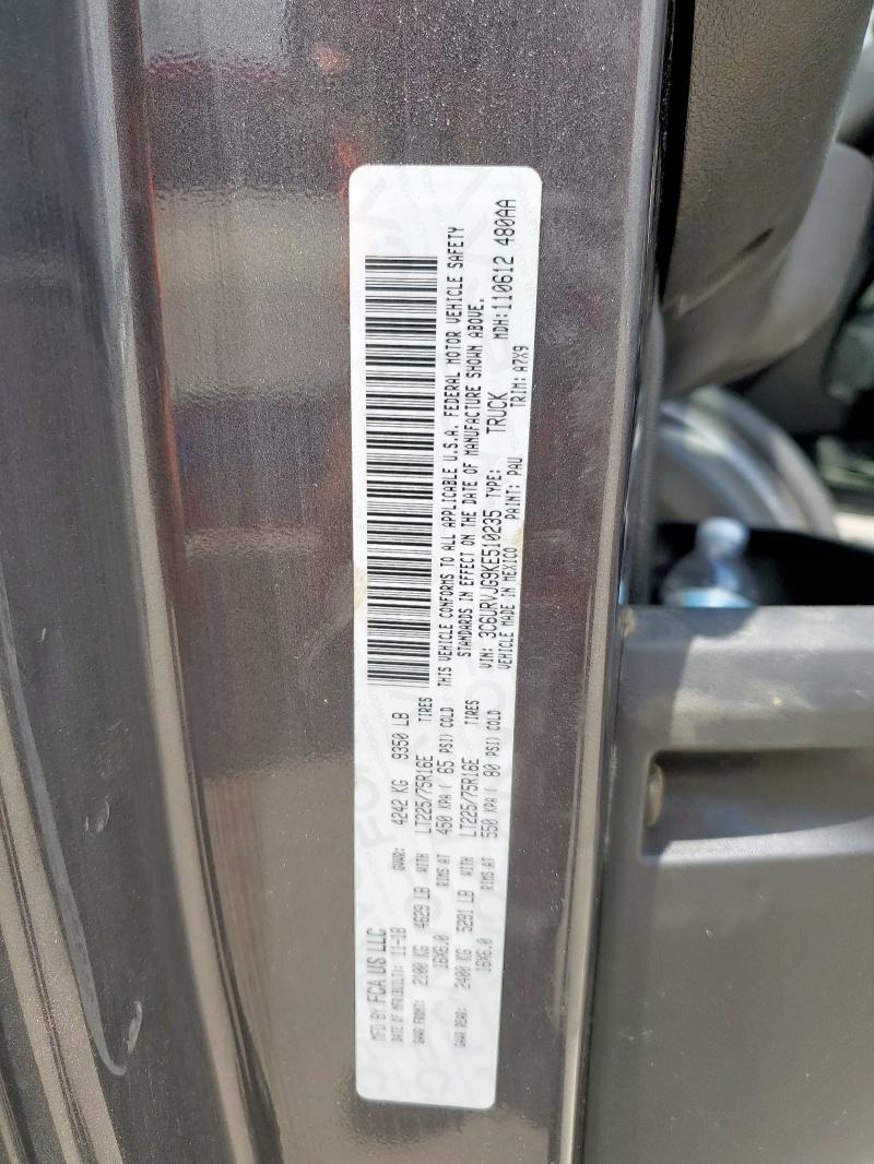 3C6URVJG9KE510235 - 2019 RAM PROMASTER 3500 HIGH ნაცრისფერი ფოტო 13