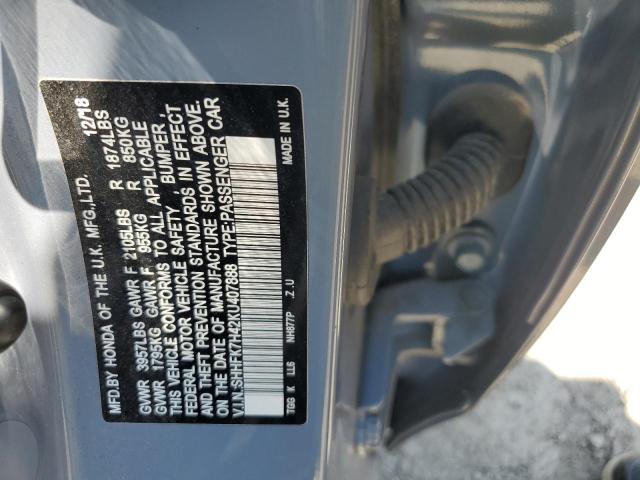 SHHFK7H42KU407888 - 2019 HONDA CIVIC SPORT Grau Foto 14