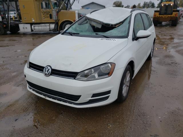 3VWC17AU4GM509274 - 2016 VOLKSWAGEN GOLF SPORT S WHITE photo 2