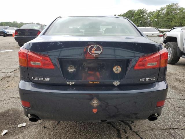 JTHBK262065005748 - 2006 LEXUS IS 250 BLUE photo 6