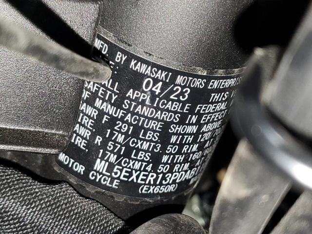 ML5EXER13PDAB1161 - 2023 KAWASAKI EX650 R GREEN photo 9