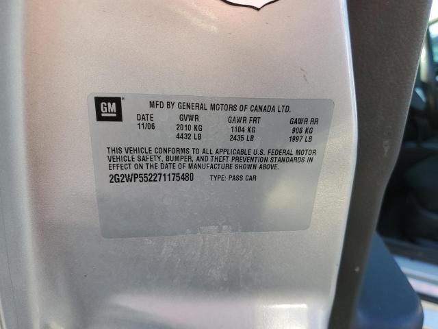 2G2WP552271175480 - 2007 PONTIAC GRAND PRIX 银色 照片 12