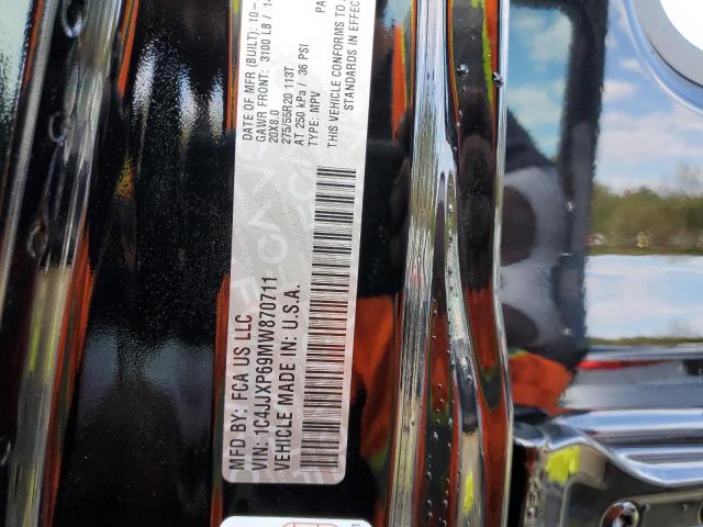 1C4JJXP69MW870711 - 2021 JEEP WRANGLER U SAHARA 4XE BLACK photo 10