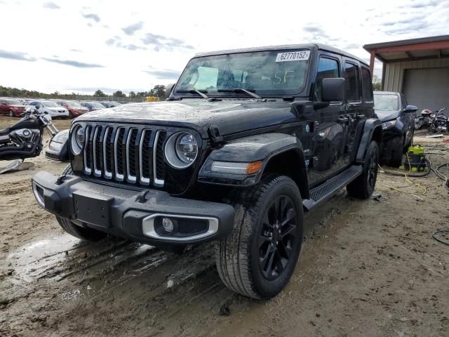 1C4JJXP69MW870711 - 2021 JEEP WRANGLER U SAHARA 4XE BLACK photo 2