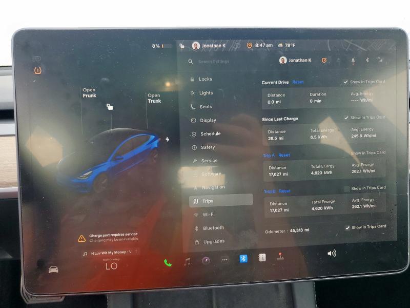 5YJ3E1EB3MF869228 - 2021 TESLA MODEL 3 أزرق صورة 9