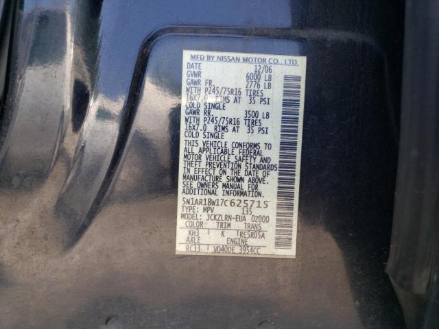 5N1AR18W17C625715 - 2007 NISSAN PATHFINDER LE 黑色 照片 13