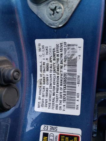 19XFA1F6XAE065200 - 2010 HONDA CIVIC LX-S Mavi foto 12