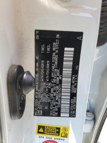 5TDKKRFH6GS176711 - 2016 TOYOTA HIGHLANDER XLE WHITE photo 13