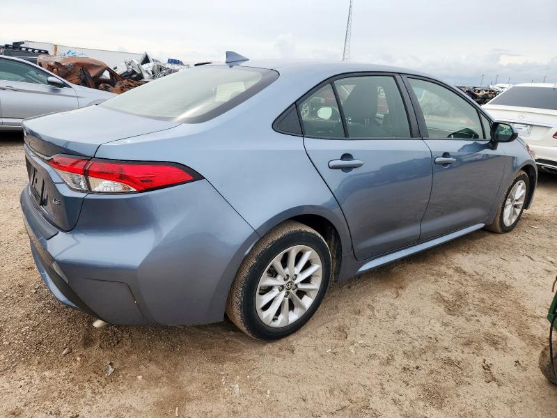 JTDVPRAEXLJ081944 - 2020 TOYOTA COROLLA LE BLUE photo 3