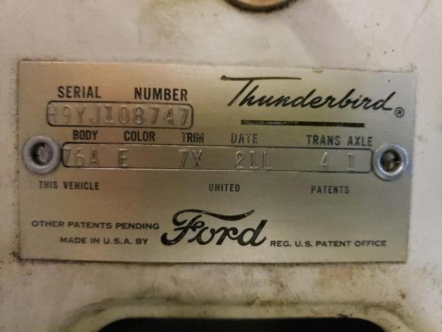 H9YJ108747 - 1959 FORD THUNDERBIR BEIGE photo 12