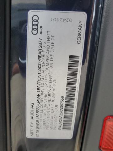 WAUM2AF25KN067559 - 2019 AUDI A6 PRESTIGE შავი ფოტო 12