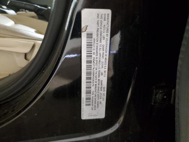 3VWDZ7AJXBM304375 - 2011 VOLKSWAGEN JETTA SE Qara foto 12