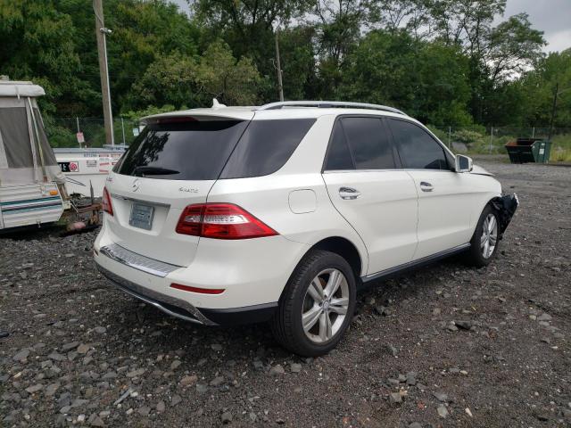 4JGDA5HB4EA397081 - 2014 MERCEDES-BENZ ML 350 4MATIC WHITE photo 3