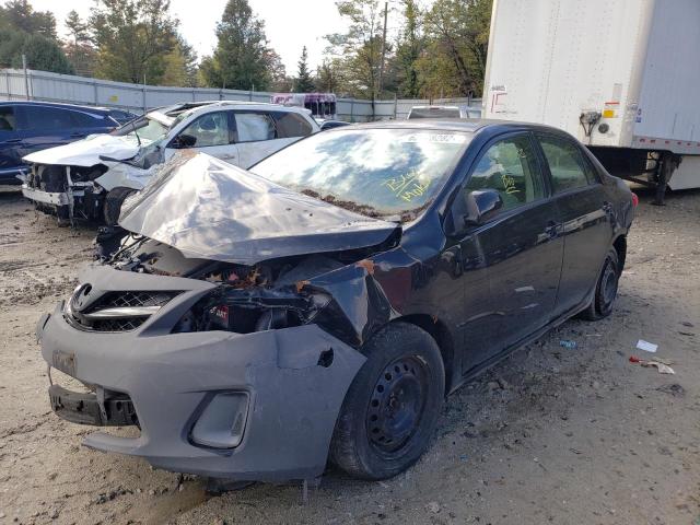 2T1BU4EE1BC578710 - 2011 TOYOTA COROLLA BASE BLACK photo 2