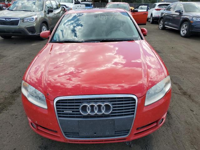 WAUDF78E16A193378 - 2006 AUDI A4 2.0T QUATTRO RED photo 5