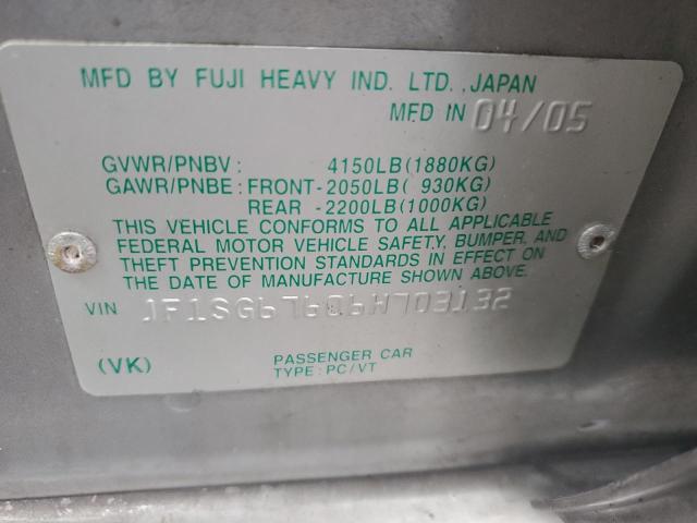 JF1SG67606H703132 - 2006 SUBARU FORESTER 2.5X LL BEAN SILVER photo 12