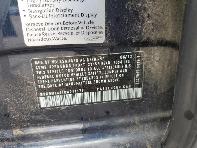 WVWDM7AJXDW011371 - 2013 VOLKSWAGEN GOLF 蓝色 照片 12