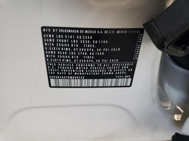 3VV3B7AX7KM050732 - 2019 VOLKSWAGEN TIGUAN SE Beyaz fotoğraf 13