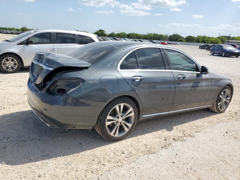 55SWF4KB2FU020967 - 2015 MERCEDES-BENZ C 300 4MATIC GRAY photo 3