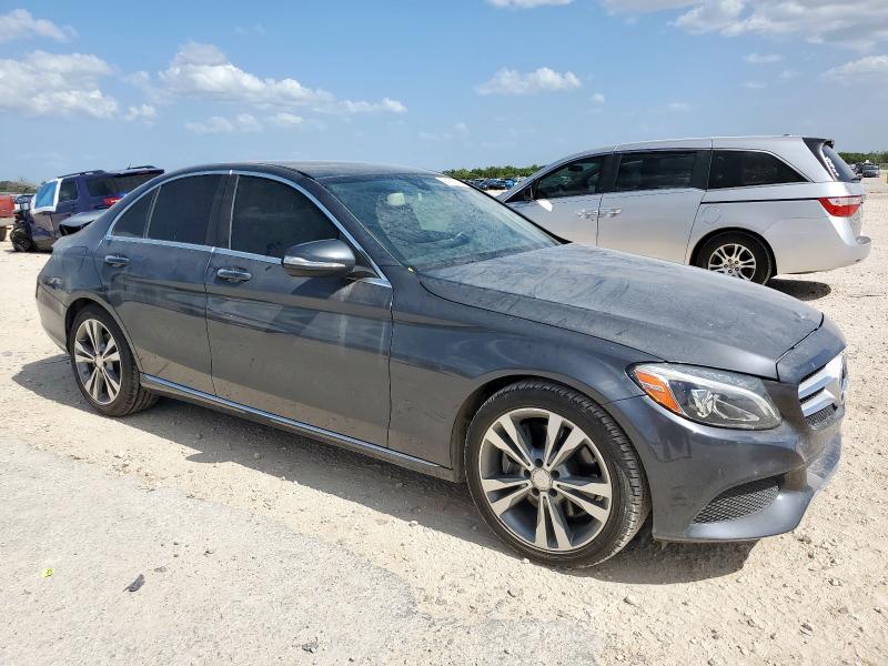 55SWF4KB2FU020967 - 2015 MERCEDES-BENZ C 300 4MATIC GRAY photo 4