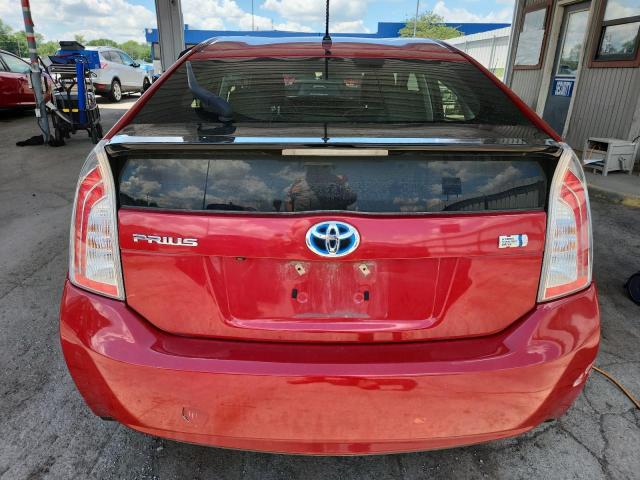 JTDKN3DU2F0454798 - 2015 TOYOTA PRIUS Қызыл фото 6