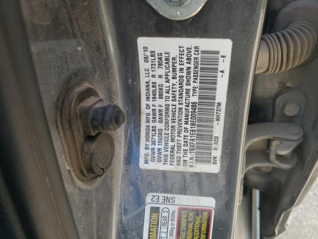 19XFA1E61BE009486 - 2011 HONDA CIVIC LX-S Boz foto 12