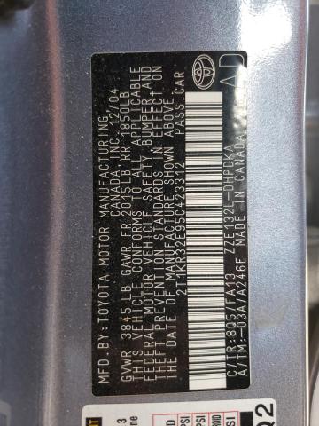 2T1KR32E95C423312 - 2005 TOYOTA COROLLA MA XR SILVER photo 12