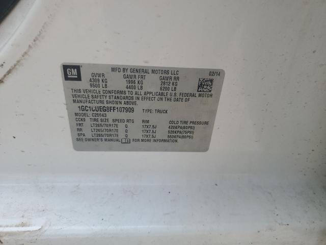 1GC1CUEG8FF107909 - 2015 CHEVROLET SILVERADO C2500 HEAVY DUTY WHITE photo 12